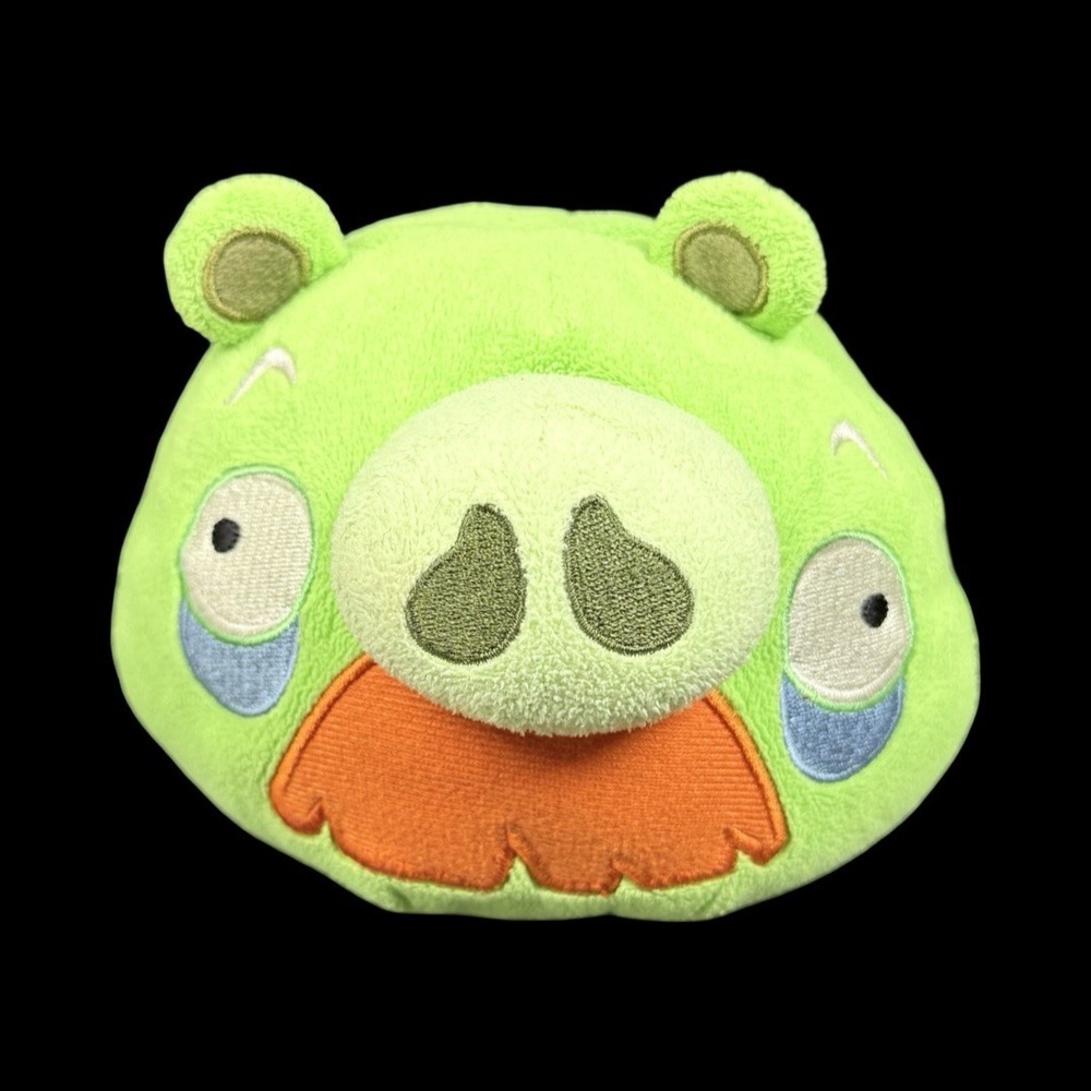 Angry Birds Grandpa Mustache Green Pig Plush No Tag 5" With No Sound
